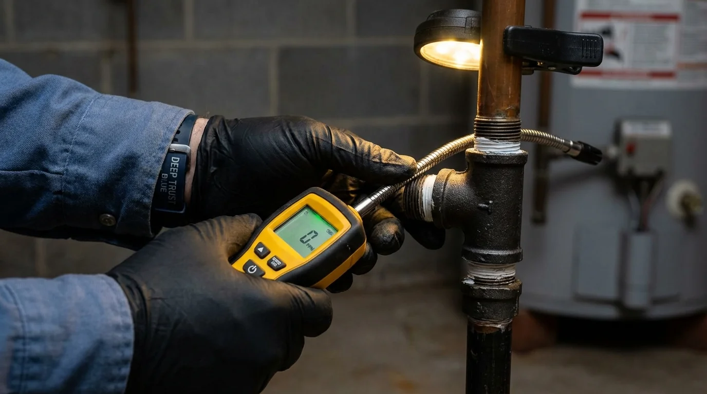 Gas leak detection with electronic sniffer by Johns Plumbing LLC in Queens Village
