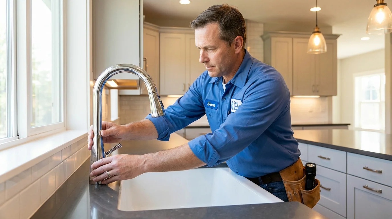 Kitchen faucet installation by Johns Plumbing LLC in Queens Village