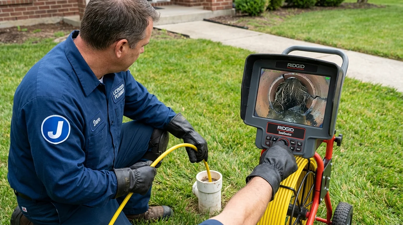 Sewer camera inspection being performed by Johns Plumbing LLC in Queens Village